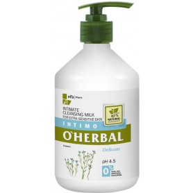O´herbal milk intimní čistící mléko s extraktem lnu