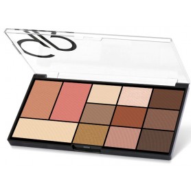 Golden Rose CITY STYLE face and eye palette 01 warm nude paleta stínů - 23,9g