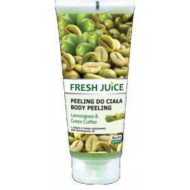 Fresh Juice tělový peeling zelená káva a citronová tráva