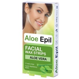 Elfa Pharm Aloe Epil voskové pásky na obličej + 2 ks ubrousky s olejem