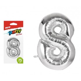 Balónek č. 8 nafukovací fóliový 75 cm