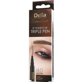 Delia Cosmetics fix s trojitým hrotem na obočí v hnědé barvě