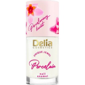 Delia Cosmetics Porcelain lak na nehty 2v1 1 bílý 